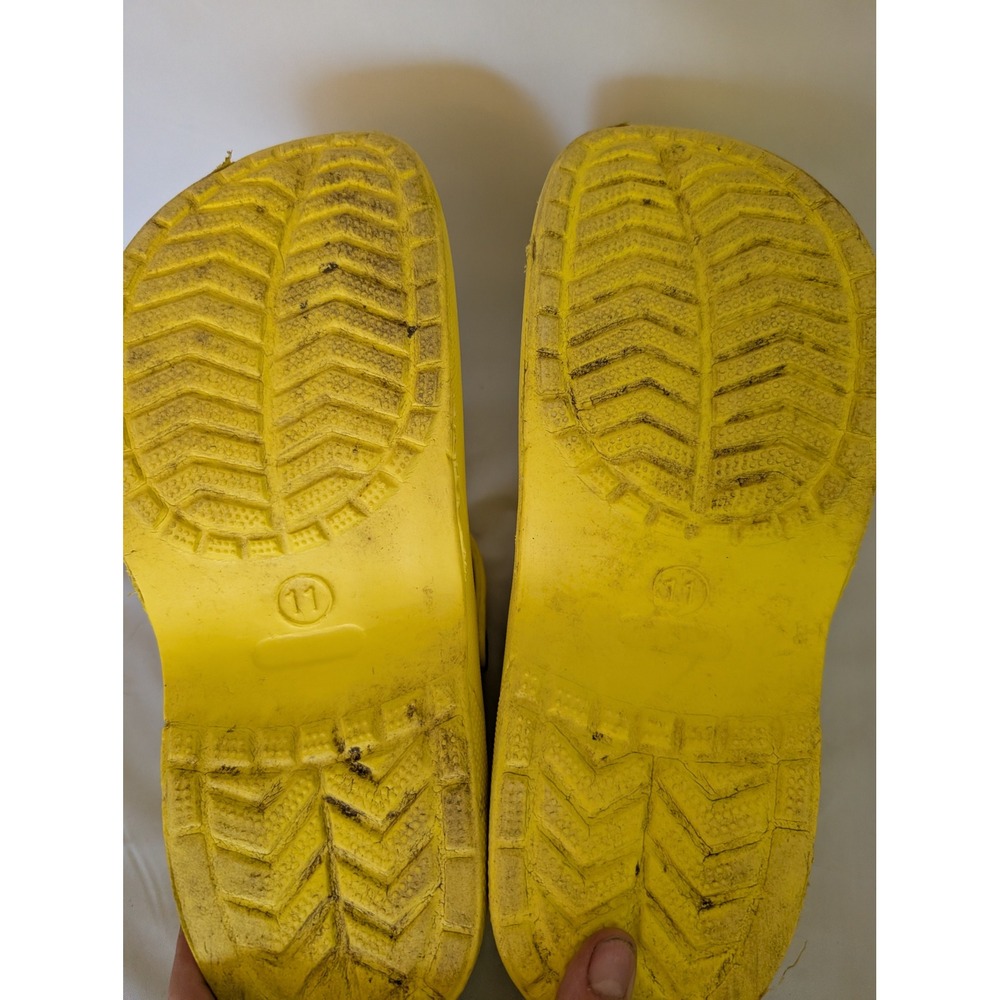 Yellow Platform Clogs Women Size 11 Chunky Slip On Comfort Shoes Bright Summer - Picture 3 of 3